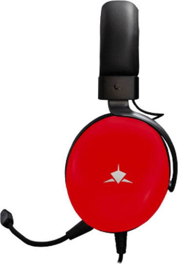 White Shark GH-2540 Over Ear Gaming Headset με σύνδεση 2x3.5mm Elephant Red for PC / PS4 / PS5