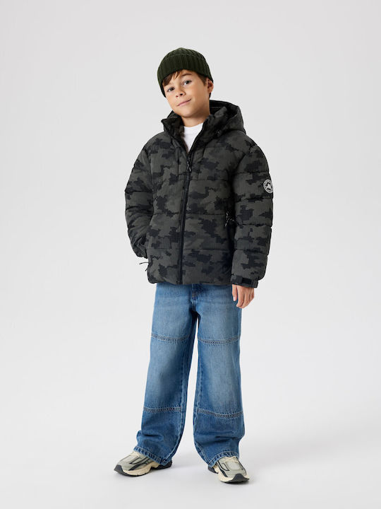 Kids' Casual Jacket Short with Hood Black