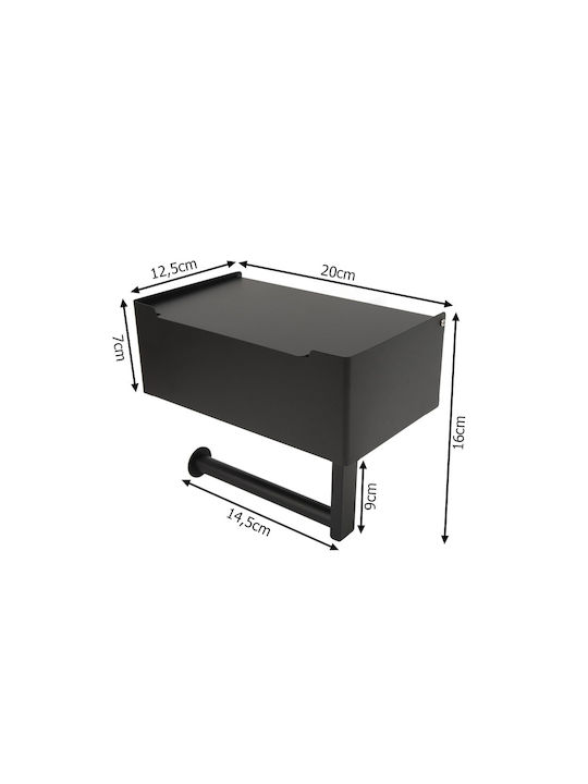 Verk Group De perete Suport de hârtie Metal Neagră