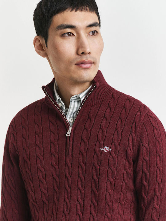 Long Sleeve Bordeaux Melange Sweater