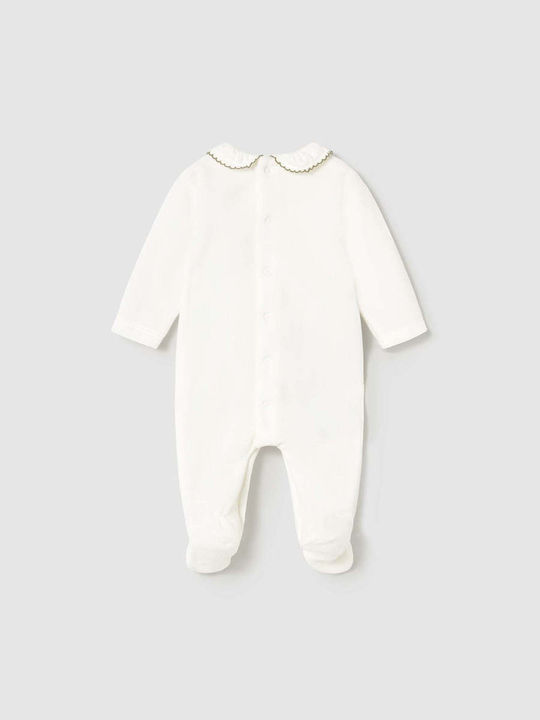 Mayoral Baby Bodysuit Set Long-Sleeved Velvet Green 2pcs
