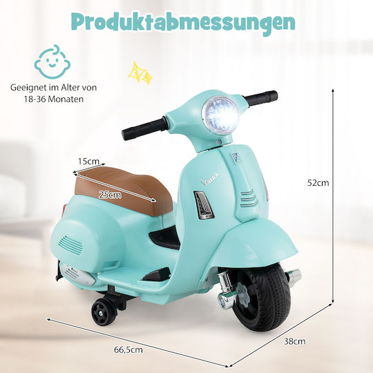 Kids Ride-On Motorbike Licensed Electric 6 Volt Blue for 1.5+ Years