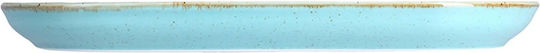 Porland Serving Platter Oval made of Porcelain Turquoise 30x30cm
