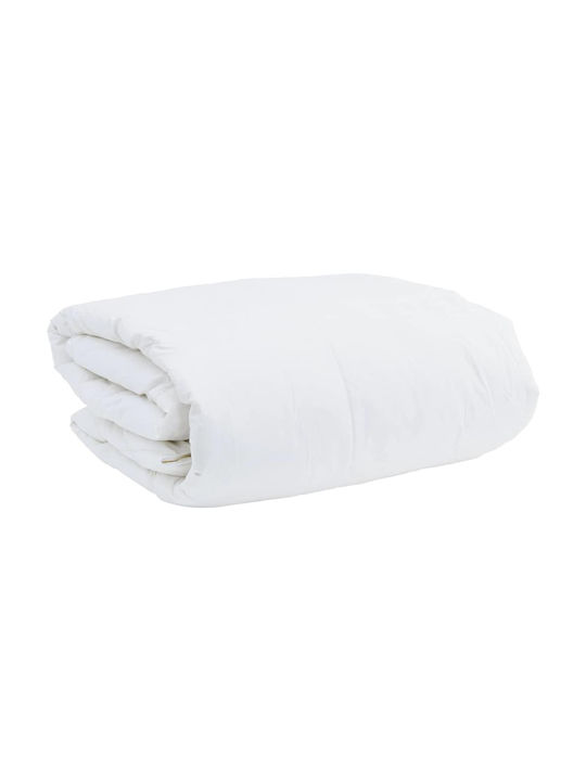 vidaXL Set Pilotă Super Dublu De Puf 240x200cm Alb 3buc