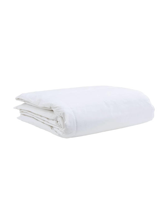 vidaXL Set Pilotă Single De Puf 135x200cm Alb 2buc