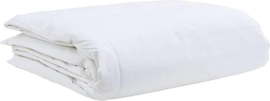 vidaXL Duvet Set Single Down 155x200cm White 2pcs
