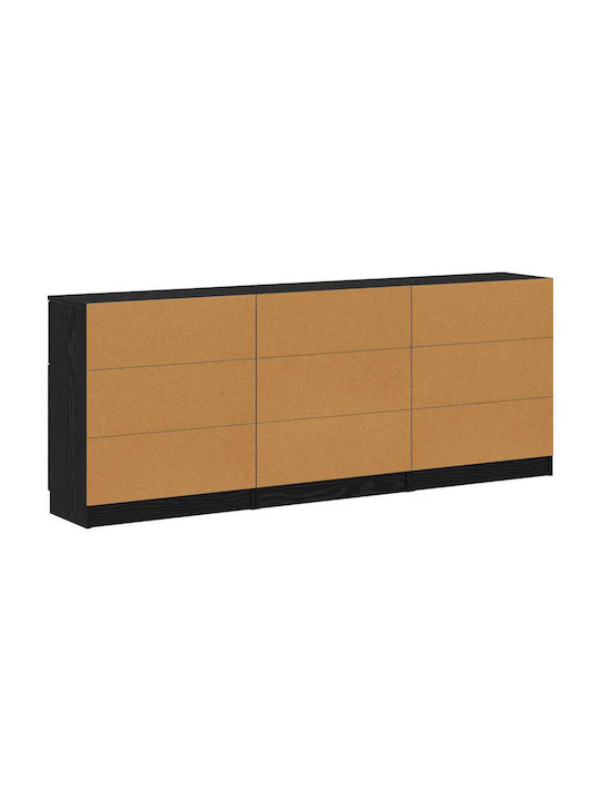 Bufet cu Sertare Black Oak 60x30x70cm