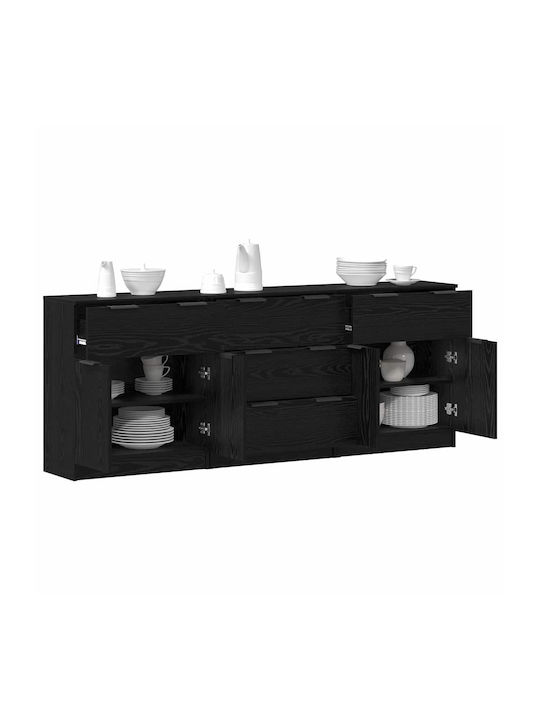 Bufet cu Sertare Black Oak 60x30x70cm