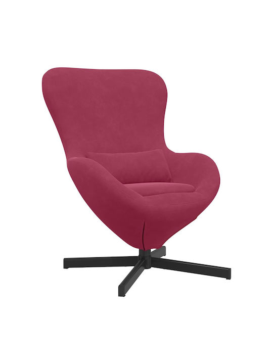 Relaxsessel Friseurwaschbecken Drehbar Samt Wine Red 63x73x90cm