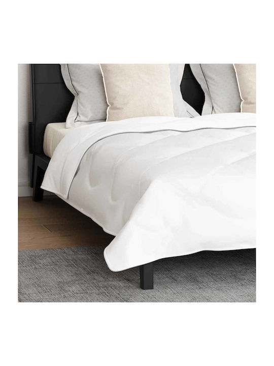 vidaXL Σετ Πάπλωμα Διπλό με Γέμιση Microfiber 200x220εκ. Λευκό 3τμχ