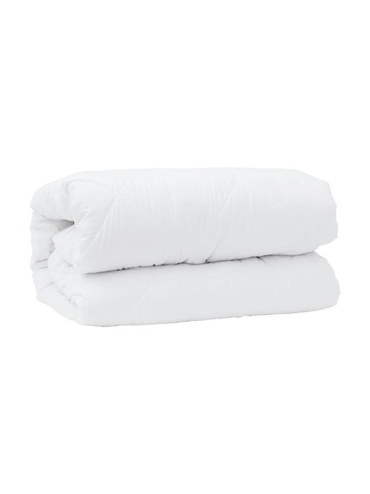 vidaXL Σετ Πάπλωμα Διπλό με Γέμιση Microfiber 200x220εκ. Λευκό 3τμχ