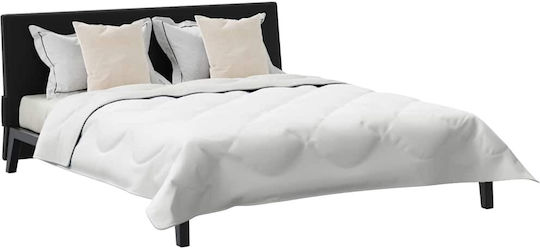 vidaXL Σετ Πάπλωμα Διπλό με Γέμιση Microfiber 200x220εκ. Λευκό 3τμχ