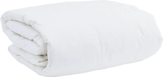 vidaXL Set Pilotă Super Dublu De Puf 240x220cm Alb 3buc