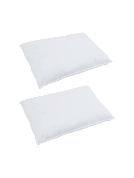 vidaXL Set Pilotă Super Dublu De Puf 240x220cm Alb 3buc