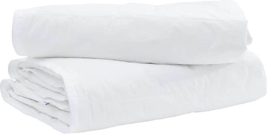 vidaXL Bettdecken-Set Einzelbett Daunen 135x220cm White 2Stück