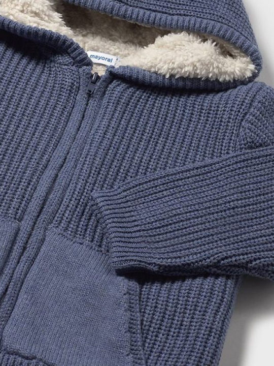 Kids Cardigan with Hood Dark Blue