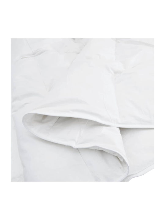 vidaXL Set Pilotă Super Dublu De Puf 240x220cm Alb 3buc