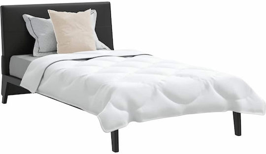 vidaXL Duvet Set Single with Microfiber Filling 135x220cm White 2pcs