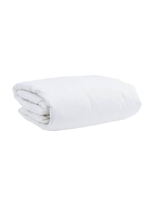 vidaXL Set Pilotă Single De Puf 140x200cm Alb 2buc