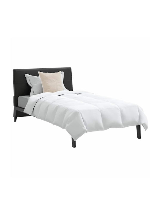 vidaXL Set Pilotă Single De Puf 140x200cm Alb 2buc