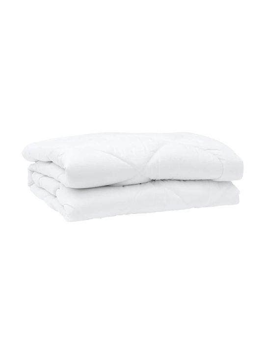 vidaXL Set Pilotă Dublu cu Umplutură Microfiber 200x220cm Alb 3buc