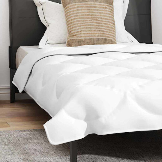 vidaXL Bettdecken-Set Einzelbett mit Microfiber-Füllung 155x200cm White 2Stück