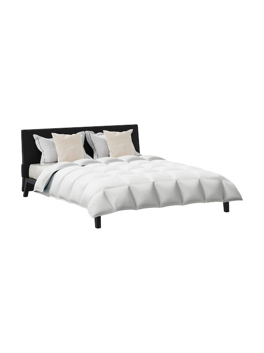 vidaXL Set Pilotă Super Dublu De Puf 220x260cm Alb 3buc
