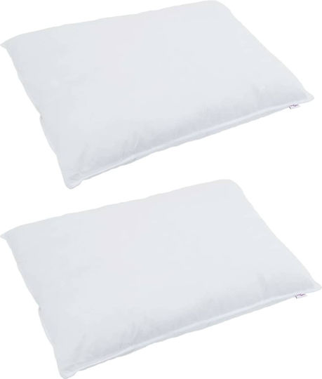 vidaXL Set Pilotă Super Dublu De Puf 220x260cm Alb 3buc
