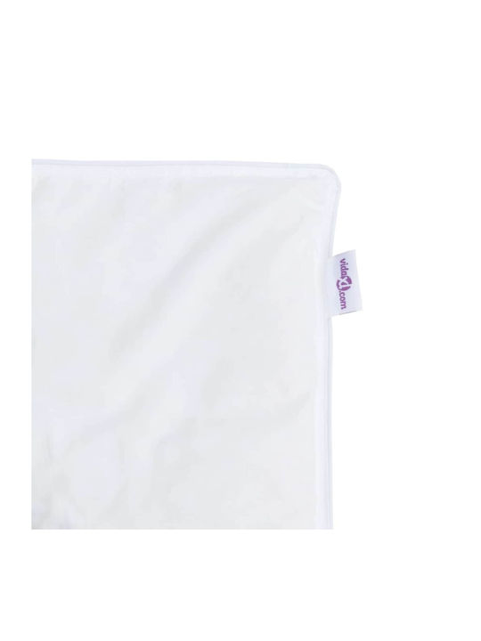 vidaXL Set Pilotă Super Dublu De Puf 220x260cm Alb 3buc