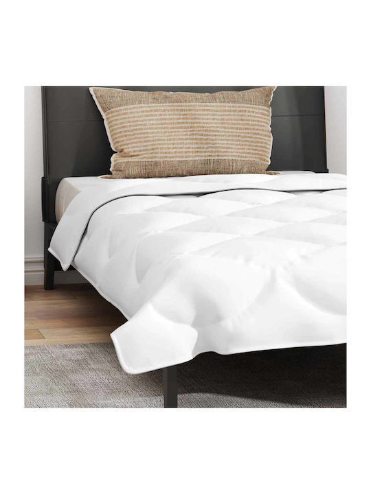 vidaXL Duvet Set Single with Microfiber Filling 135x200cm White 2pcs