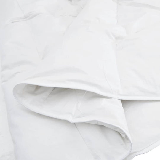 vidaXL Set Pilotă Dublu De Puf 200x220cm Alb 3buc