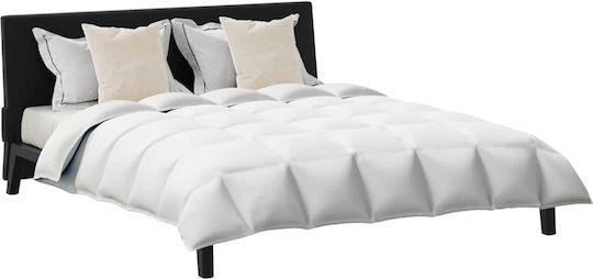 vidaXL Set Pilotă Dublu De Puf 200x220cm Alb 3buc