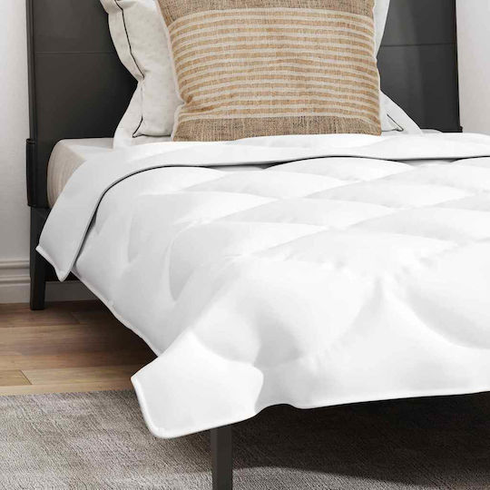 vidaXL Bettdecken-Set Einzelbett mit Microfiber-Füllung 140x220cm White 2Stück