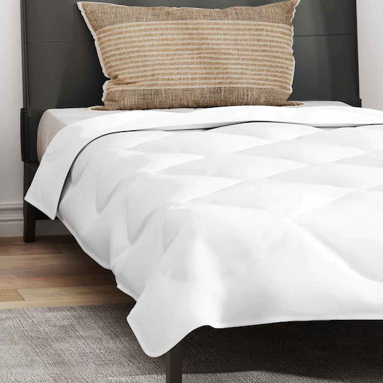 vidaXL Bettdecken-Set Einzelbett mit Microfiber-Füllung 135x200cm White 2Stück