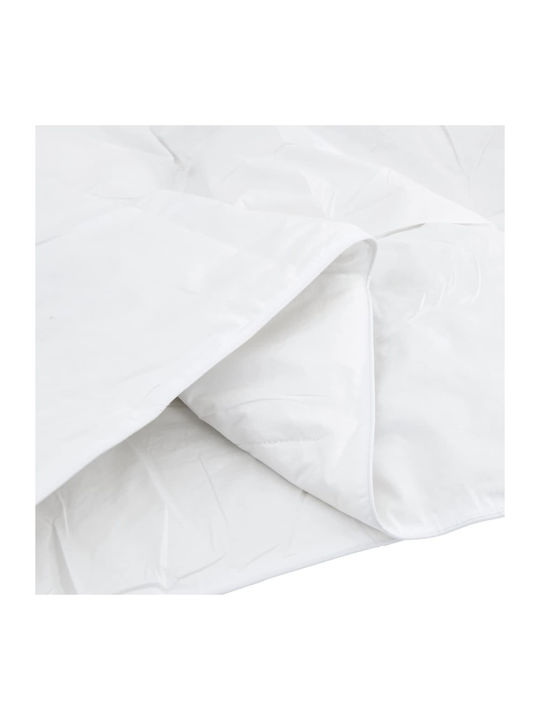 vidaXL Set Pilotă Single 155x220cm Alb 2buc