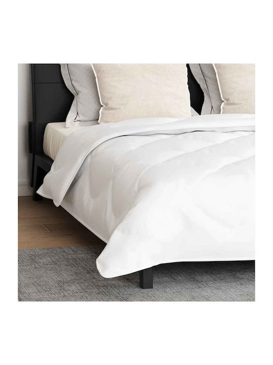 vidaXL Duvet Set Double with Microfiber Filling 200x200cm White 3pcs
