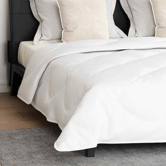 vidaXL Σετ Πάπλωμα Υπέρδιπλο με Γέμιση Microfiber 240x220εκ. Λευκό 3τμχ