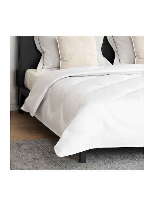 vidaXL Bettdecken-Set Großes Doppelbett mit Microfiber-Füllung 240x200cm White 3Stück