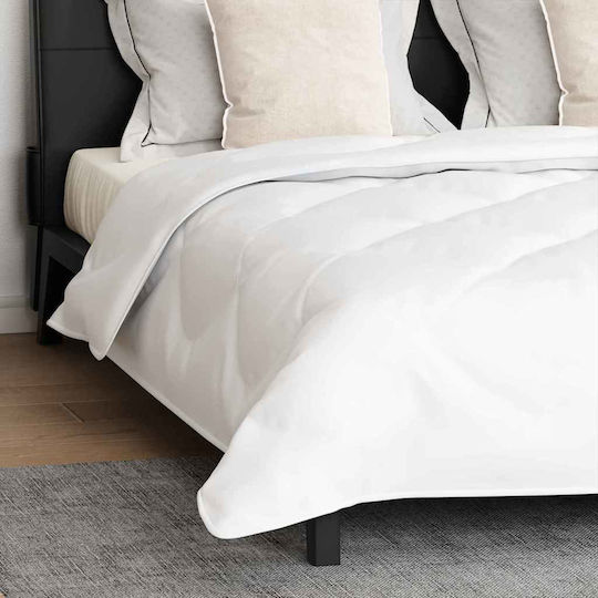 vidaXL Duvet Set Double with Microfiber Filling 200x200cm White 3pcs