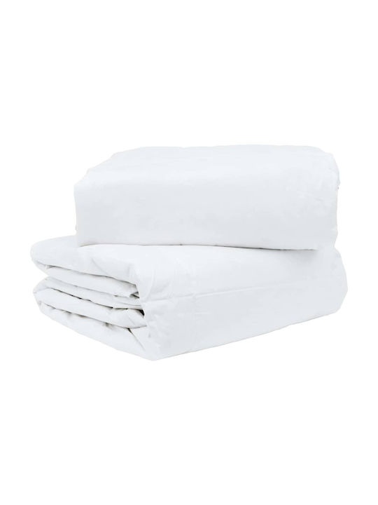 vidaXL Bettdecken-Set Großes Doppelbett mit Microfiber-Füllung 240x220cm White 3Stück