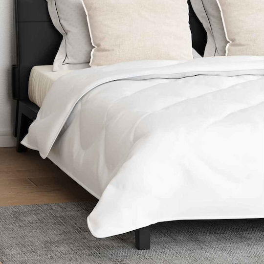 vidaXL Σετ Πάπλωμα Υπέρδιπλο με Γέμιση Microfiber 240x260εκ. Λευκό 3τμχ