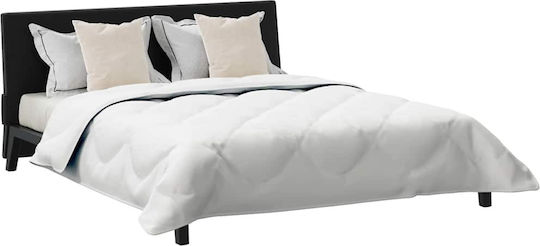 vidaXL Σετ Πάπλωμα Διπλό με Γέμιση Microfiber 200x220εκ. Λευκό 3τμχ