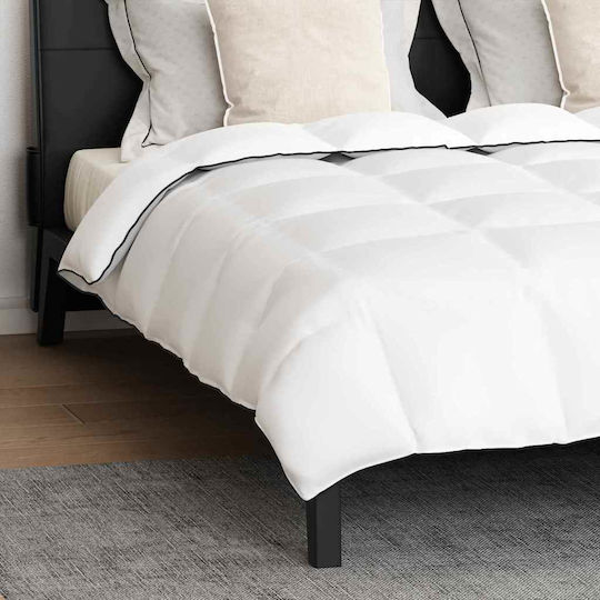 vidaXL Σετ Πάπλωμα Διπλό με Γέμιση Microfiber 200x240εκ. Λευκό 3τμχ