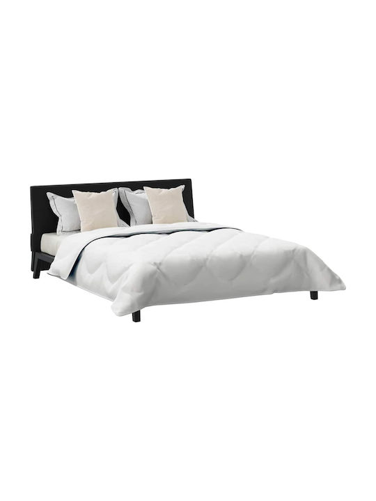 vidaXL Комплект Пухено Двойно с Пълнеж Microfiber 200x220бр Бял 3бр