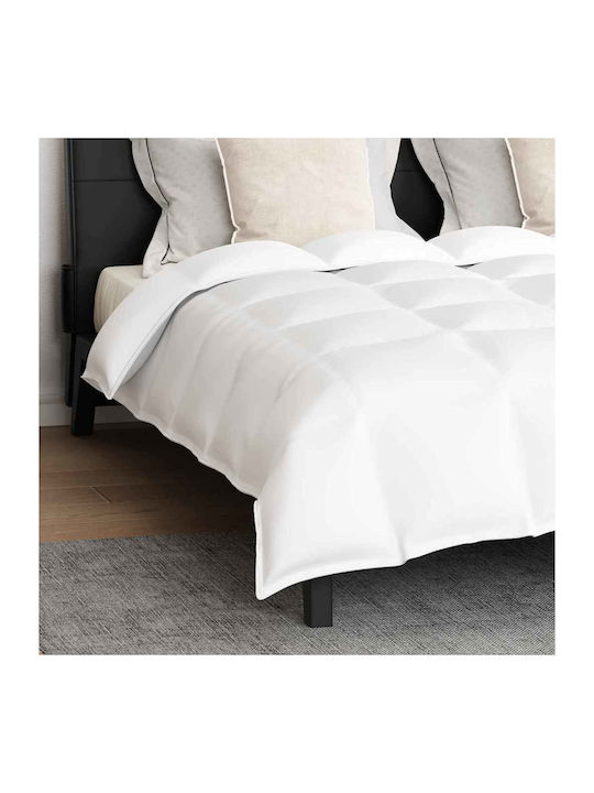 vidaXL Bettdecken-Set Großes Doppelbett mit Microfiber-Füllung 240x200cm White 3Stück