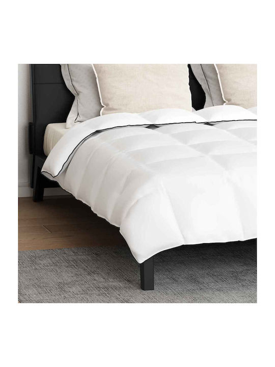 vidaXL Bettdecken-Set Großes Doppelbett mit Microfiber-Füllung 220x260cm White 3Stück