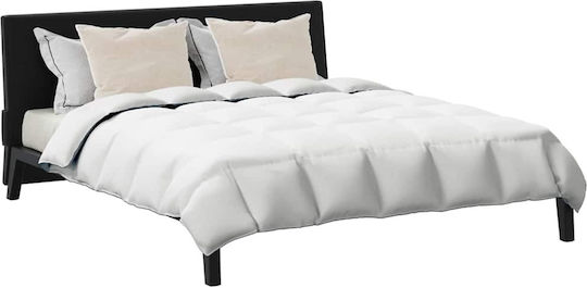 vidaXL Bettdecken-Set Großes Doppelbett mit Microfiber-Füllung 240x220cm White 3Stück