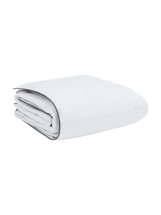 vidaXL Bettdecken-Set Doppelbett mit Microfiber-Füllung 200x200cm White 3Stück