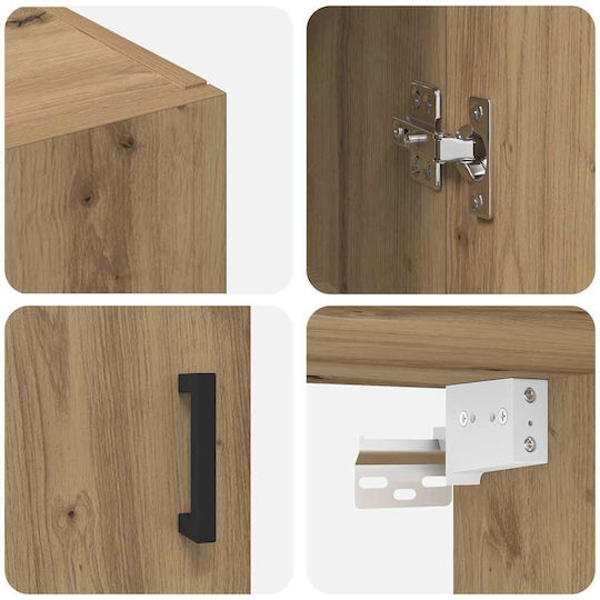 vidaXL Badezimmerschrank B69.5xT34xH90cm Braun