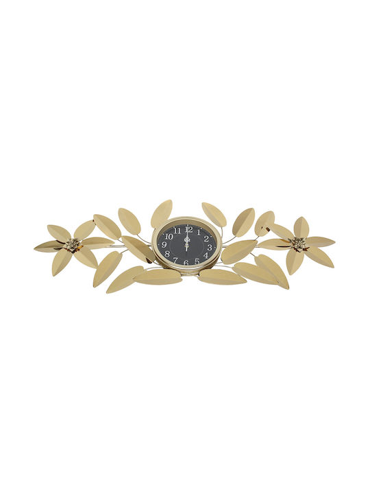 Keskor Wall Clock Metallic Gold 115x43cm